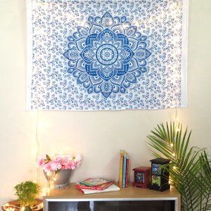 Indian Mandala Cotton Wall Hanging Poster Tapestry Art Decor by Oussum